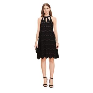 Love Fire Black Lace Shift dress Size M